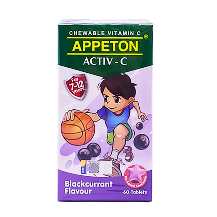 Appeton ActivC Chewable Vitamin C Tablet Blackcurrant Flavour (60's