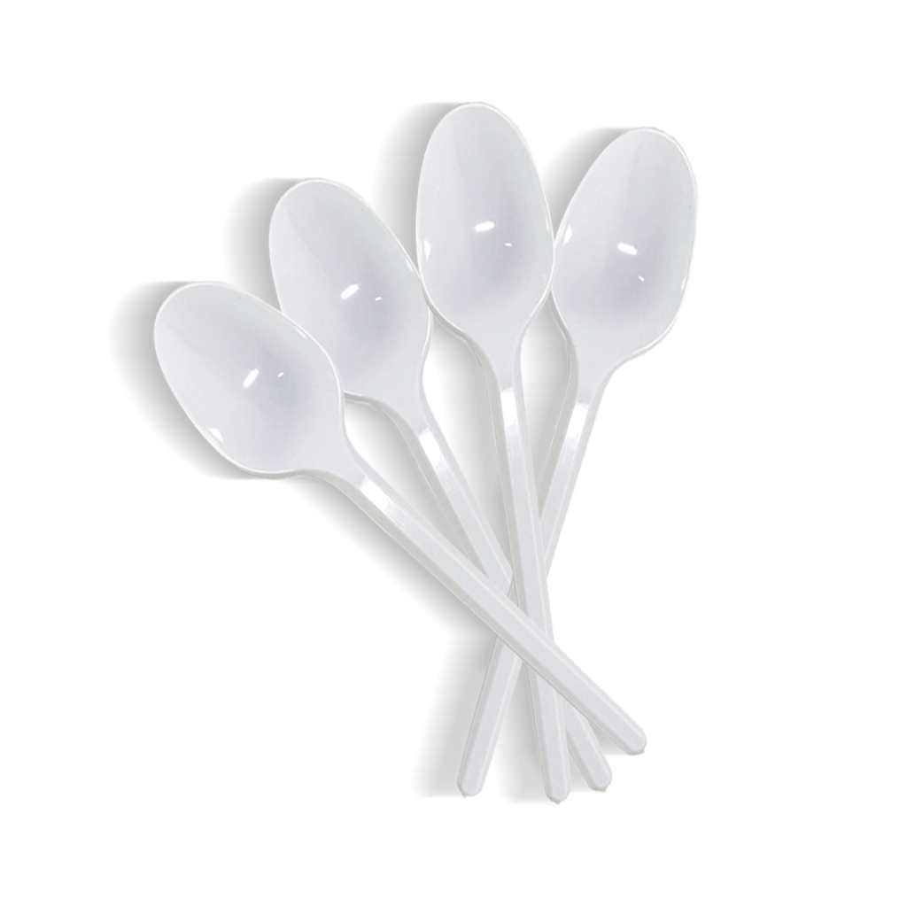 Sudu Plastik Putih Garfu Plastik Putih Disposable Plastic Cutlery ...