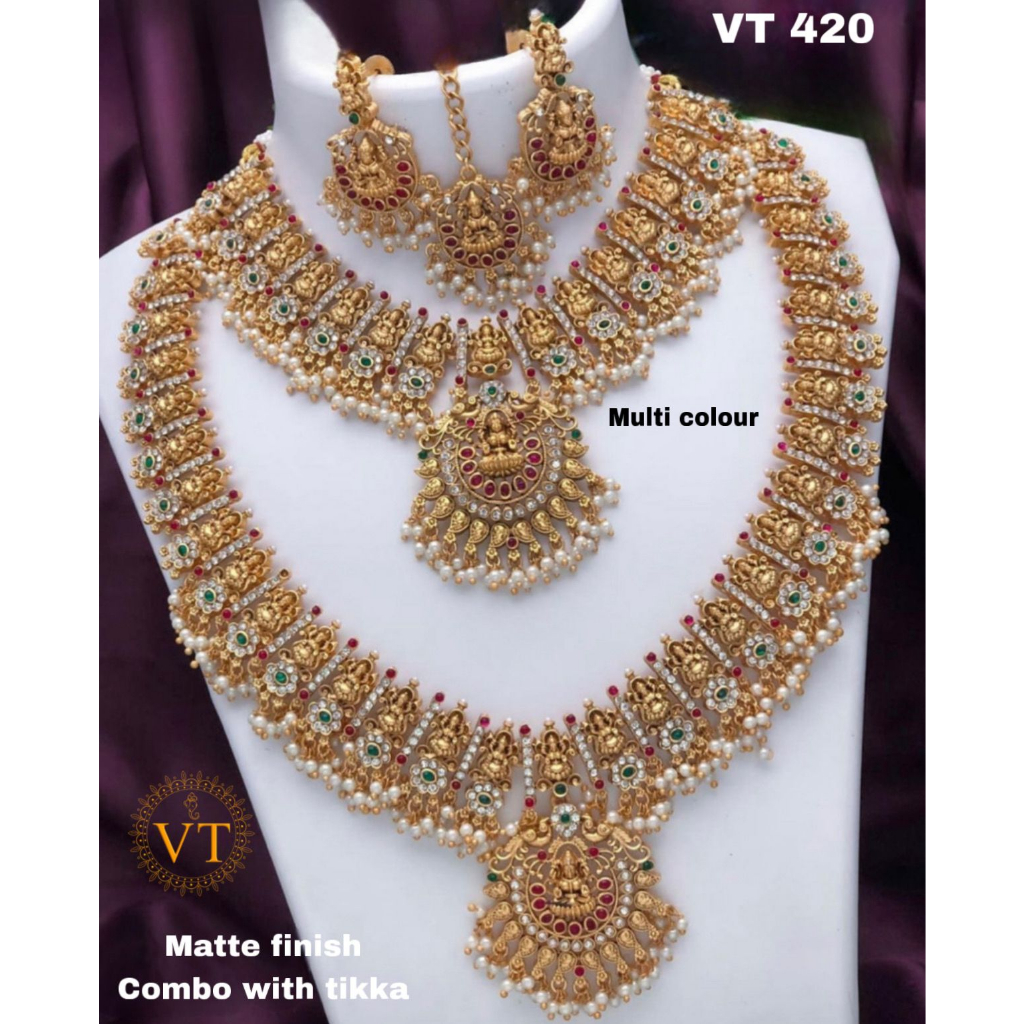 LONG NECKLACE COMBO WITH TIKKA_READY STOCK | Shopee Malaysia