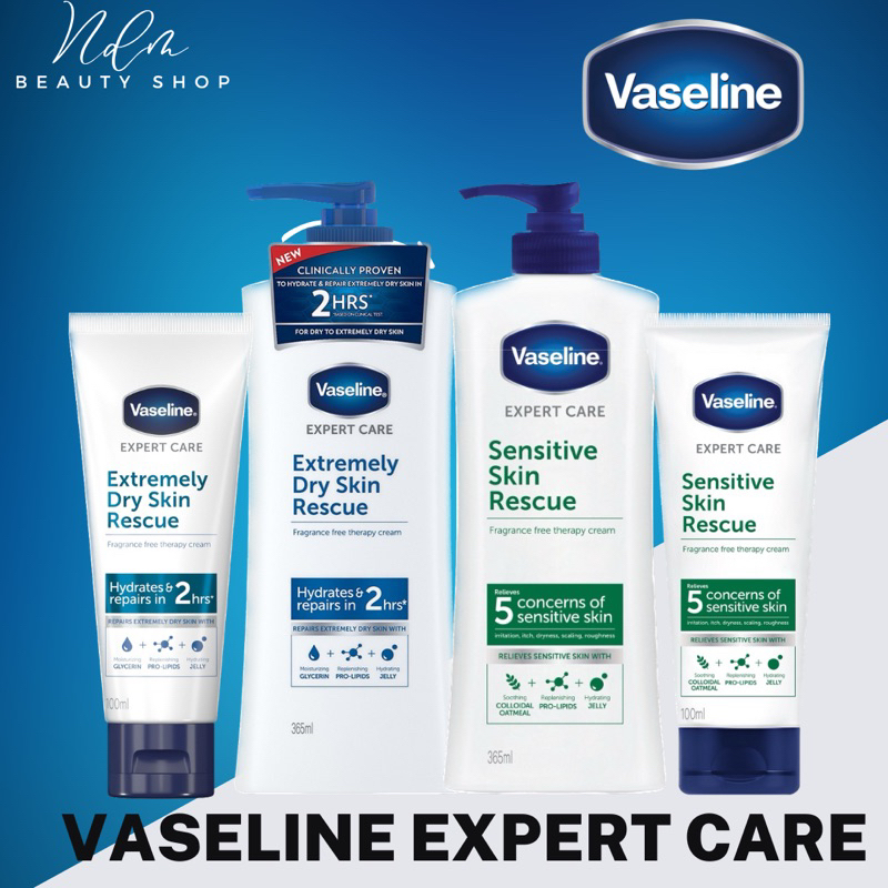 Vaseline Expert Care Sensitive Skin Rescue / Extremely Dry Skin Rescue ...