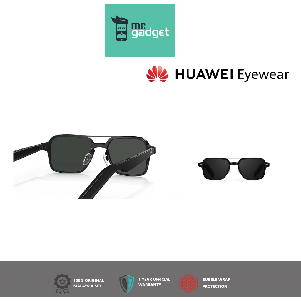 HUAWEI Eyewear 3 Smart Glasses Aviator FullFrame Sunglasses (Black