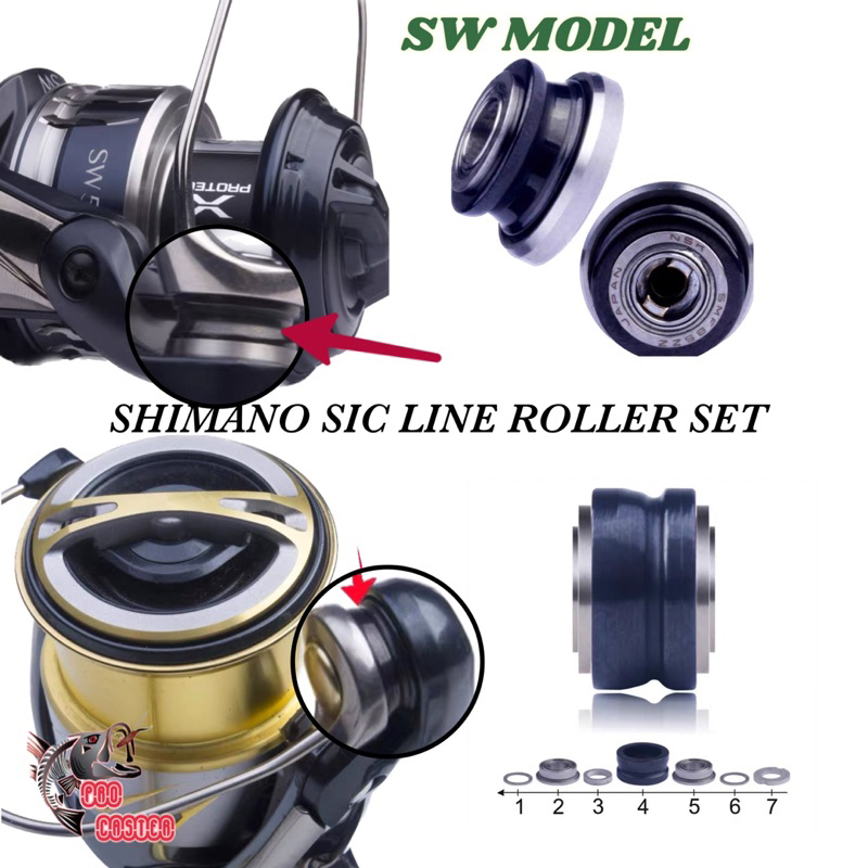 SHIMANO SPINNING REEL LINE ROLLER SIC CERAMIC ROLLER SET NSK BEARING