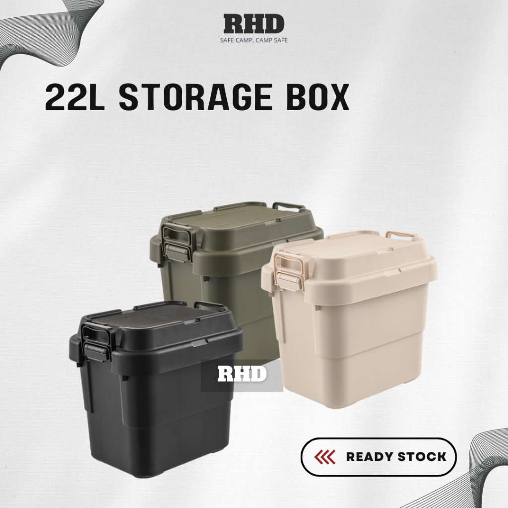 Camping Storage Box 22L Kotak Risu Multipurpose Portable Container ...