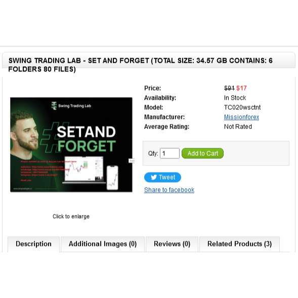 Swing Trading Lab - Set and Forget (Total size: 34.57 GB Contains: 6 ...