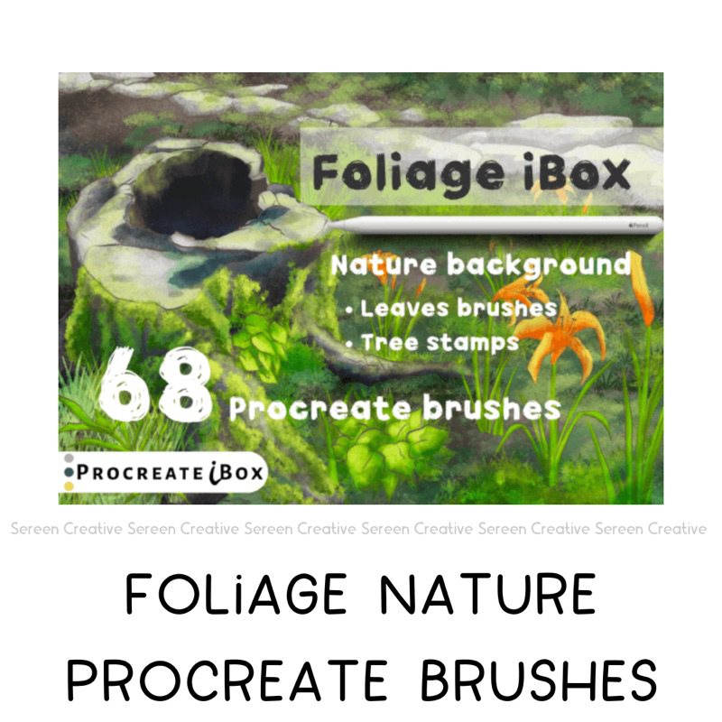 P683 Foliage Procreate Nature Brushes (Procreate tree stamps and leaf ...