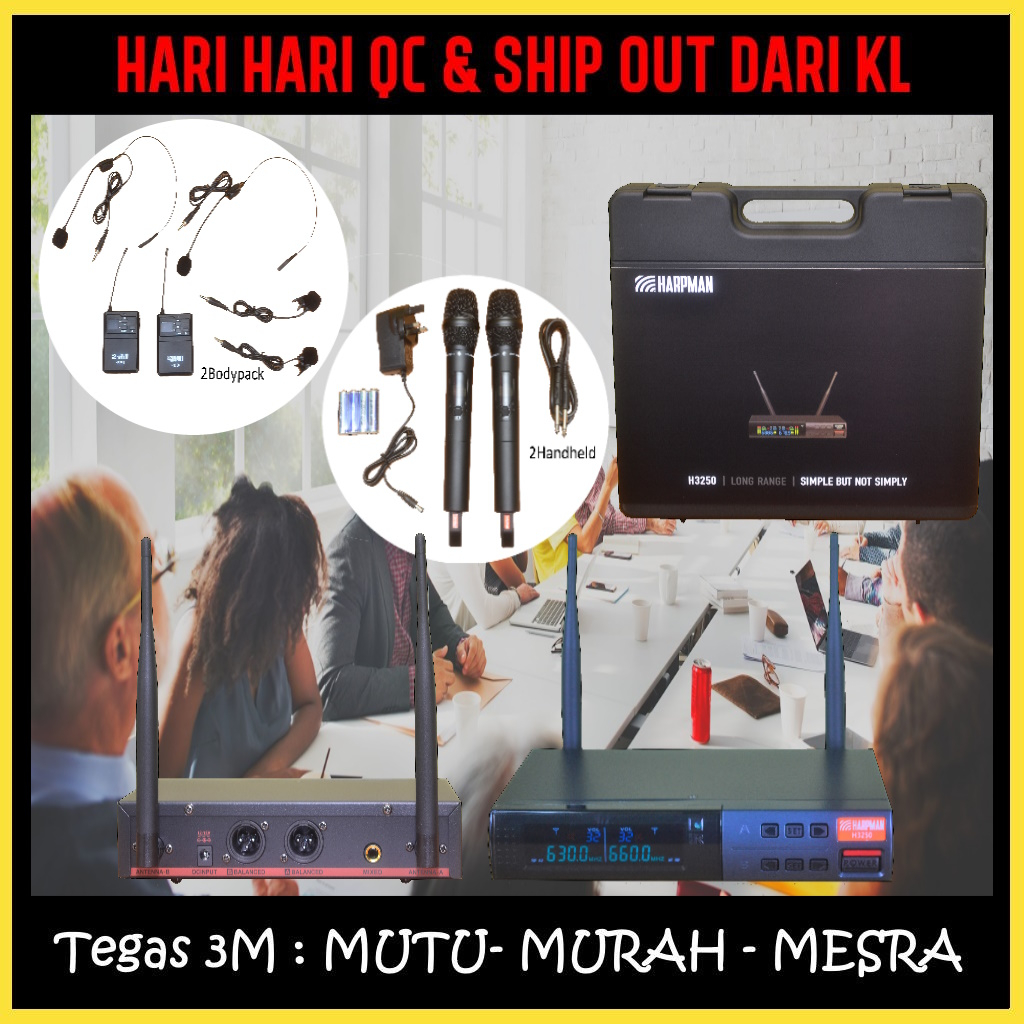 [Tegas] PROFESSIONAL 2CHANNEL UHF WIRELESS MIC SYSTEM 1/2 U RECEIVER