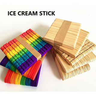 50-100pcs/Lot Wood Stick Natural Wooden Pop Popsicle Sticks Wood Craft Ice  Cream Sticks For Epoxy Resin Jewelry Making Tools