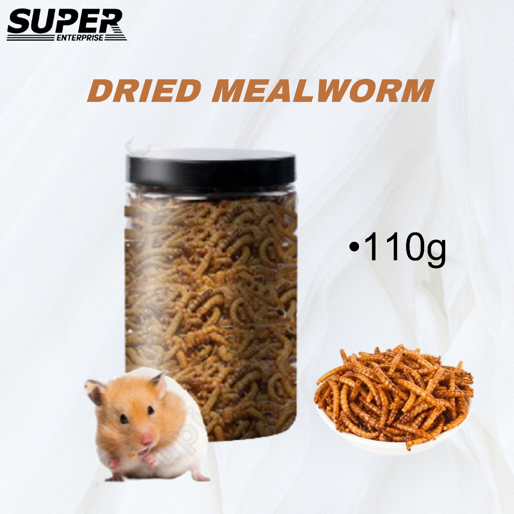 [TERMURAH] 500ML (110g) DRIED MEALWORM Hamster Treats Turtle Hedgehog