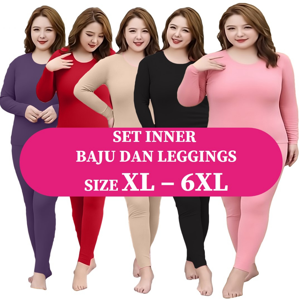 SET INNER BAJU XL-6XL DAN LEGGINGS PLUS SIZE | Shopee Malaysia