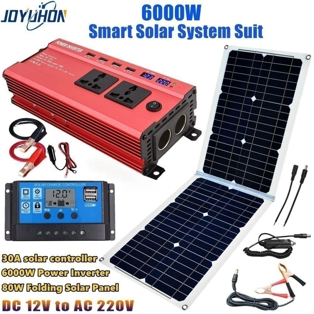 JOYUHON Solar Inverter System DC12V TO AC220V 6000W/4000W Power ...