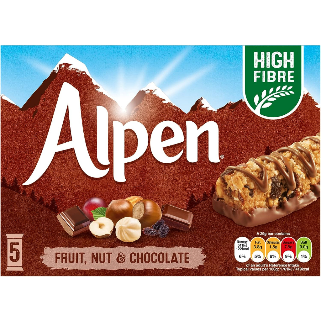 Alpen Bar [ Chocolate / Raspberry Rocky / Fruit, Nut