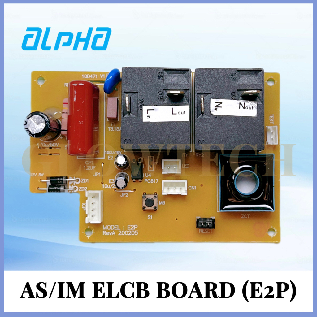 [ORIGINAL] ALPHA Water Heater AS/X5/IM Series ELCB Board / E2P ELCB