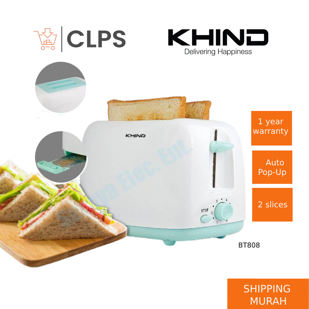 Khind BT808 Toaster Pembakar Roti Bread Toaster BT808 BT-808 Roti Bakar ...