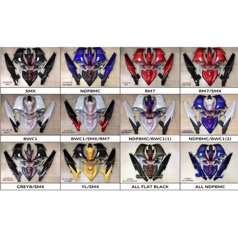 YAMAHA LCnew LCV2 V3 V4 COVER SET FULL SET | Shopee Malaysia