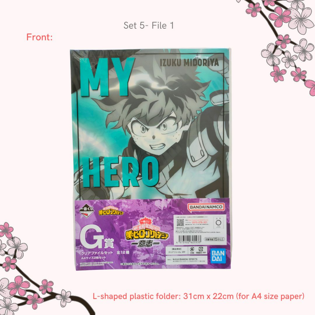 Part 3 | My Hero Academia Anime A4 Plastic File Set | Shopee Malaysia
