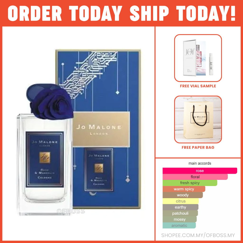 Jo Malone London Rose & Magnolia 100 ml Eau De Cologne For Unisex
