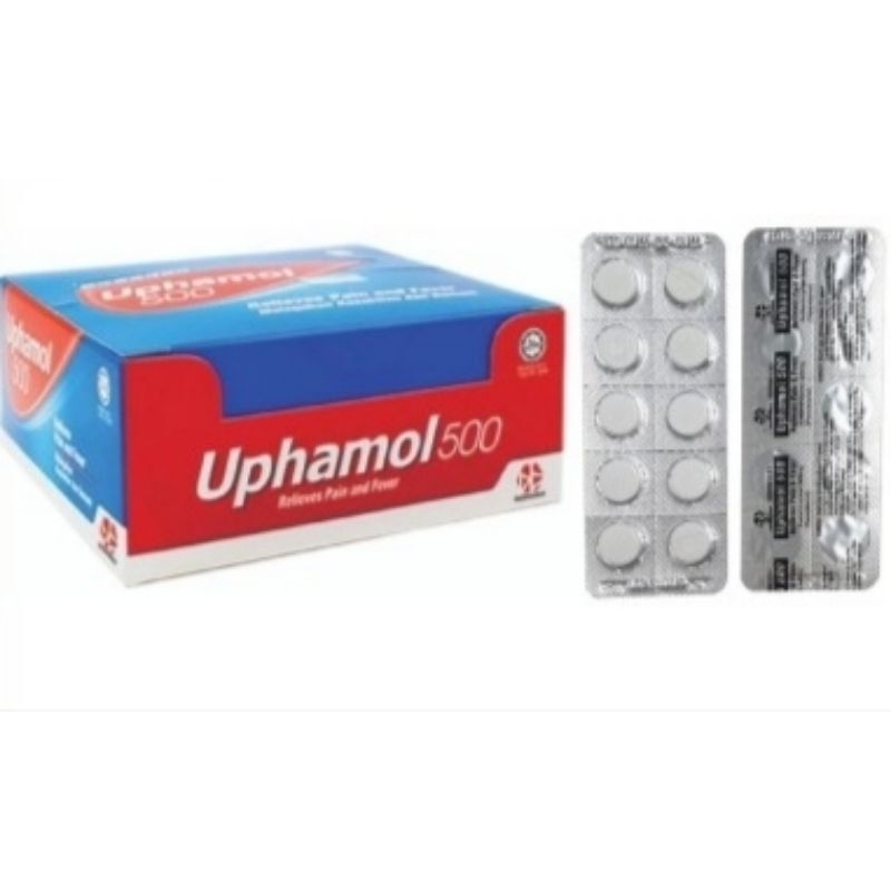 10 Tables Paracetamol Uphamol 500mg / 650mg Relieves Pain and Fever