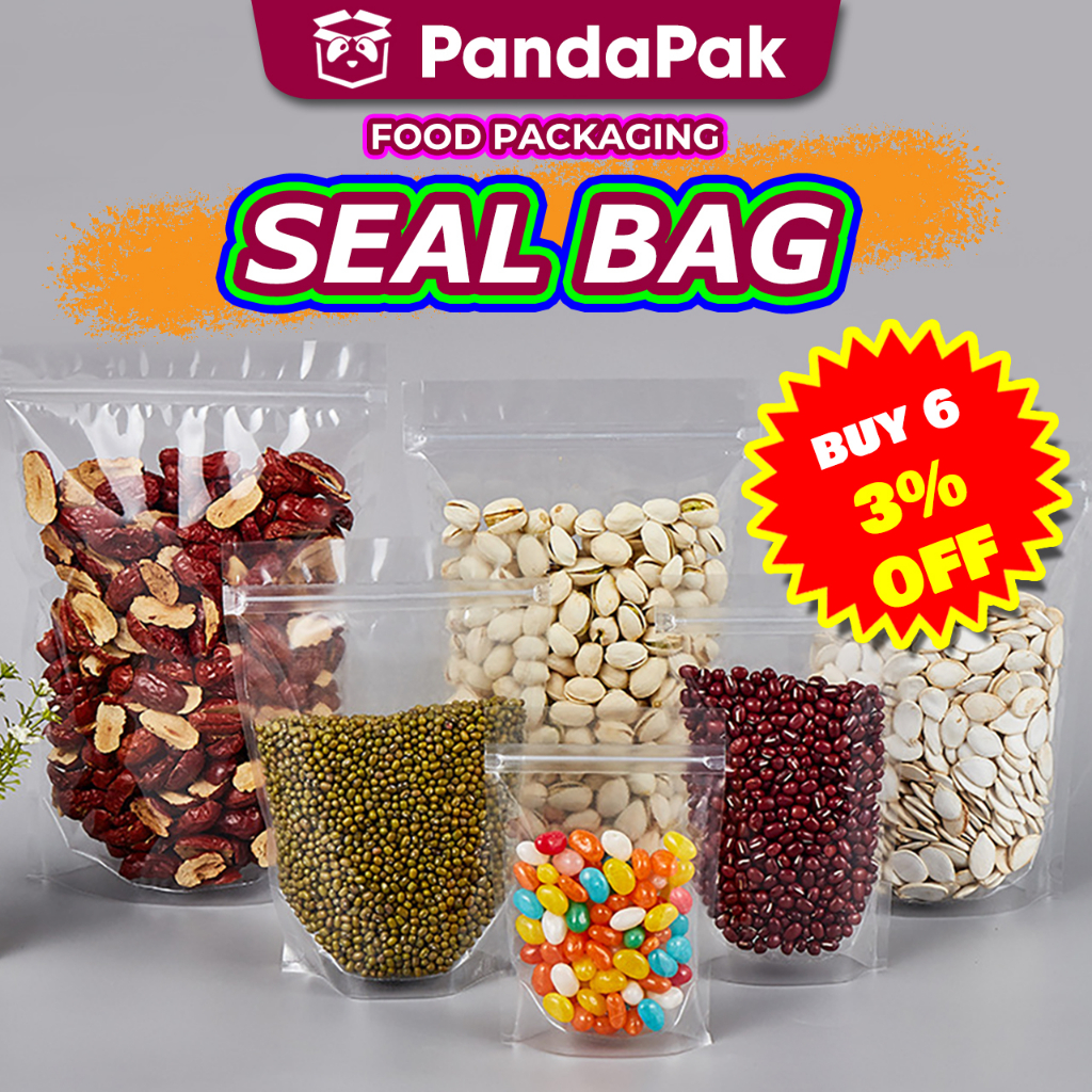PANDAPAK Food Zip Lock Bag Transparent Zip Lock Bag Plastic Ziplock Bag