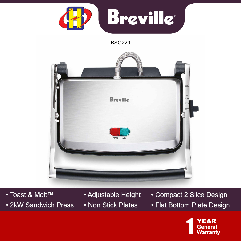 Breville Toaster (2000W) 2 Slice Adjustable Height Non Stick Plates