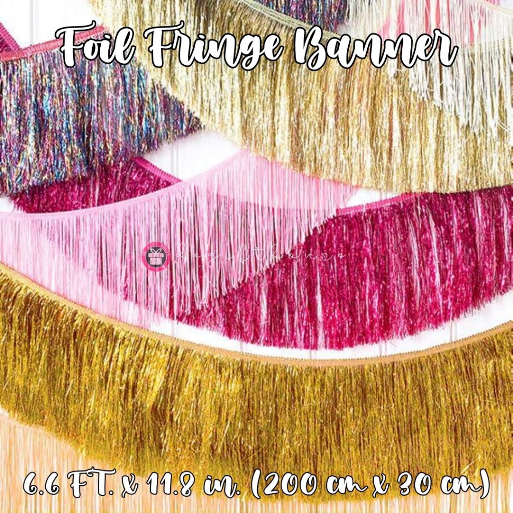 Rain Foil Fringe Banner Backdrop Wedding Birthday Party Curtain Wall