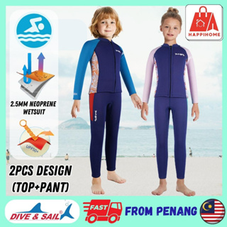 2.5MM Neoprene Thermal Swimsuit Long Sleeves Kids Wetsuit UV