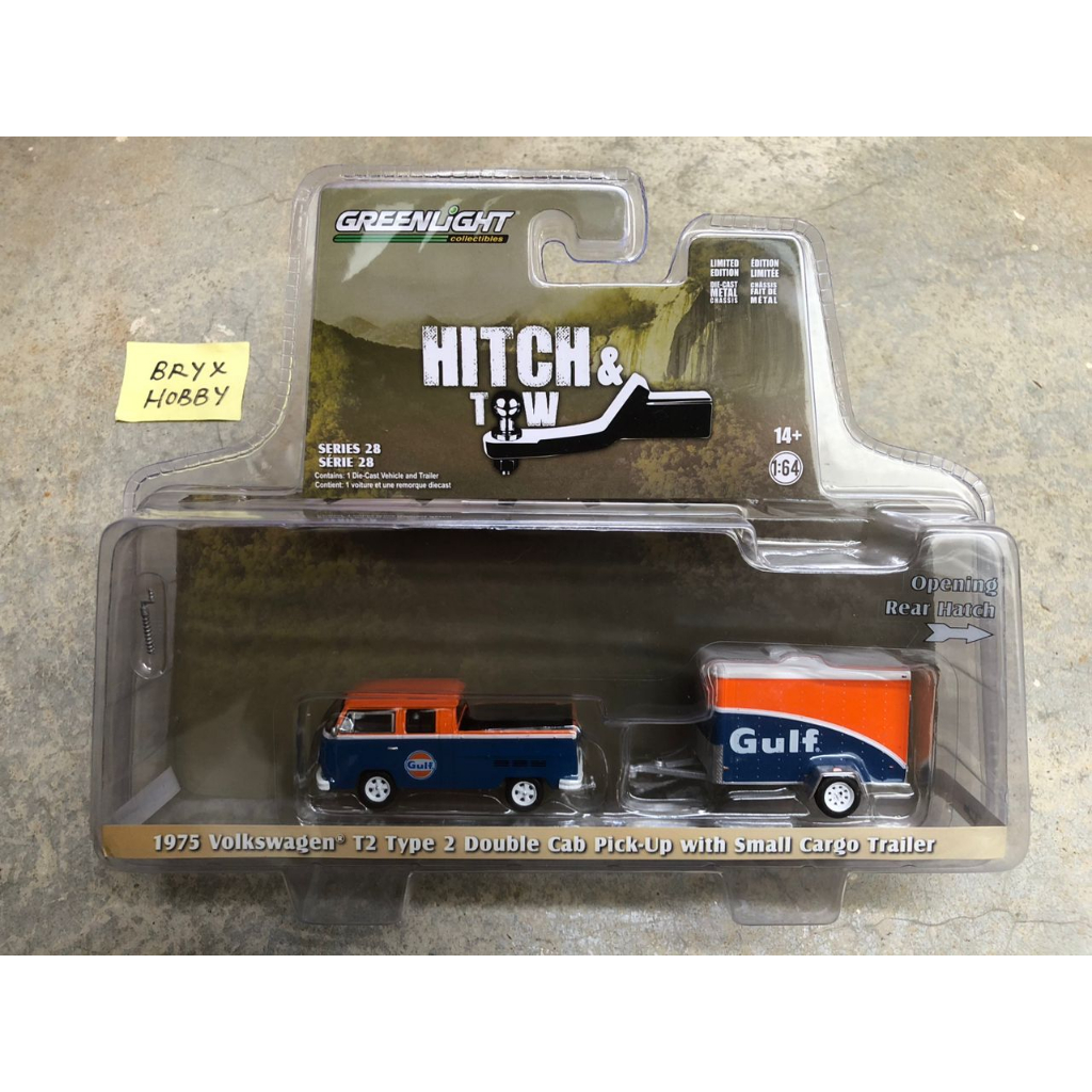 Greenlight 1/64 - Volkswagen T2 Double Cab 1976 - Modèle Rouge - V-Dub Series 10 - Neuf