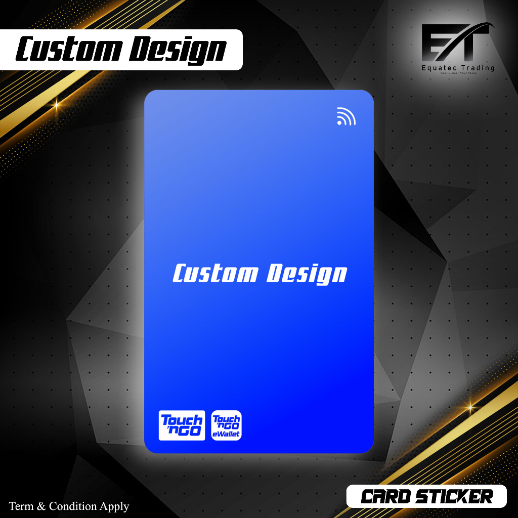 Custom Design Sticker TNG NFC Sticker with Free Matte Lamination ...