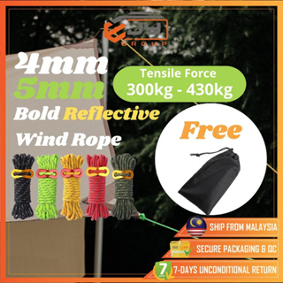 Nylon Camp Rope Lightweight Bold Adjustable Buckle Tent Rope for