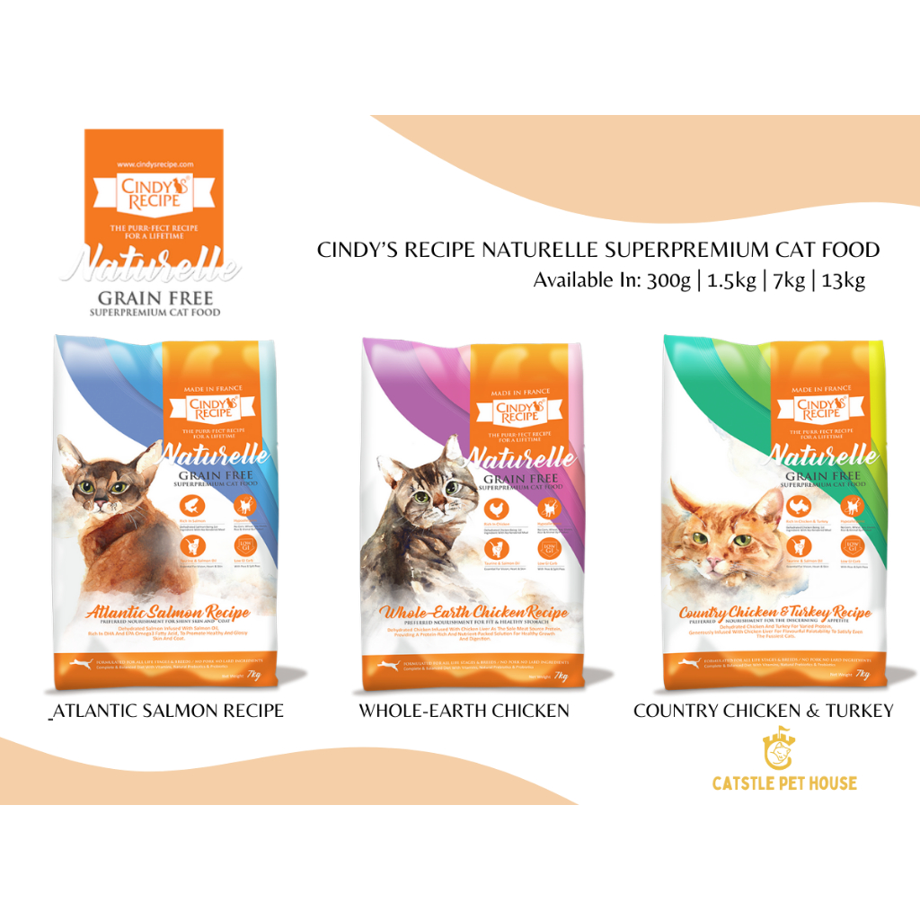 Cindy Recipe Naturelle Grain Free Complete Meal/Cat Food/Kitten Food ...