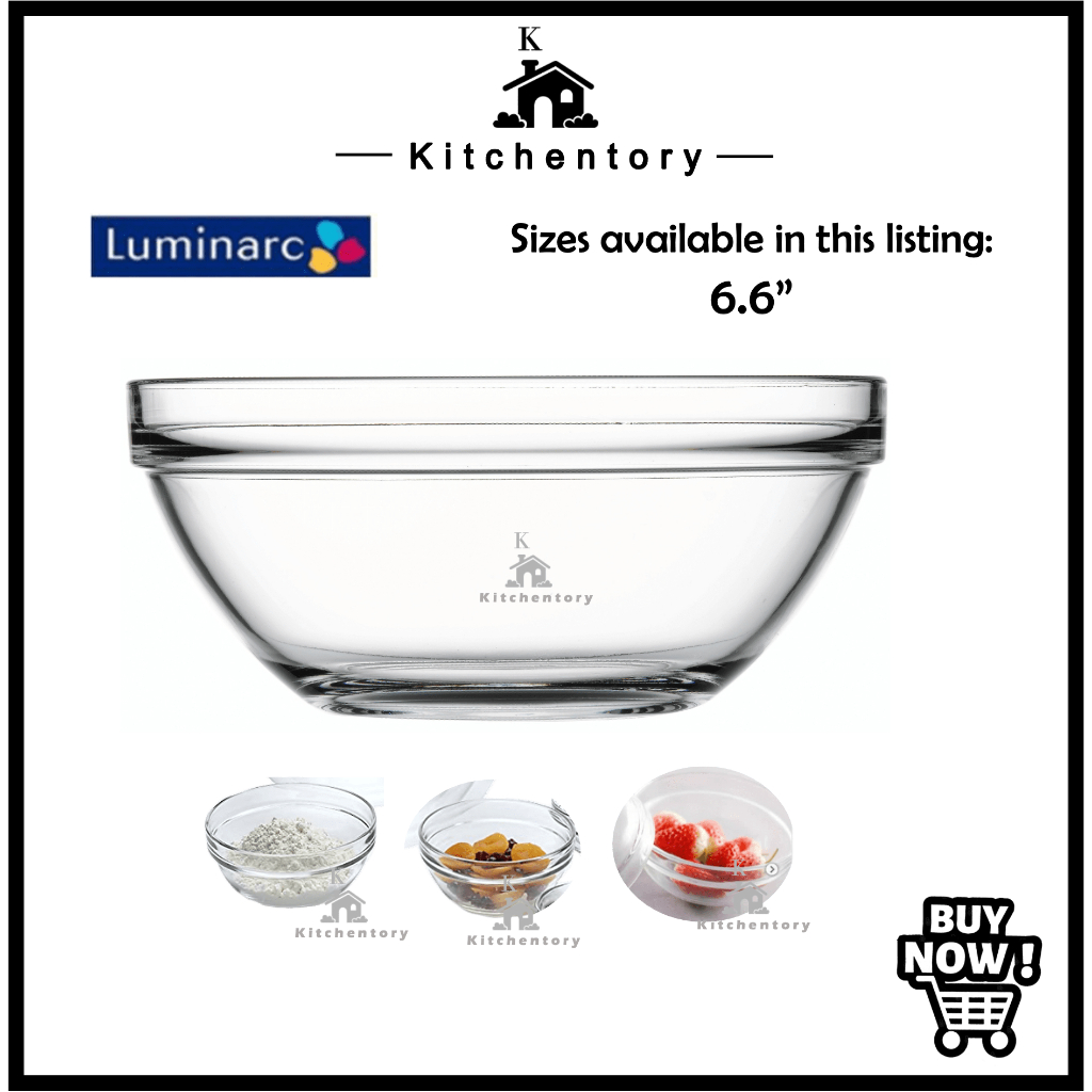 [6.6"] LUMINARC Microwave Oven Safe Tempered Glass BowlSalad Bowl