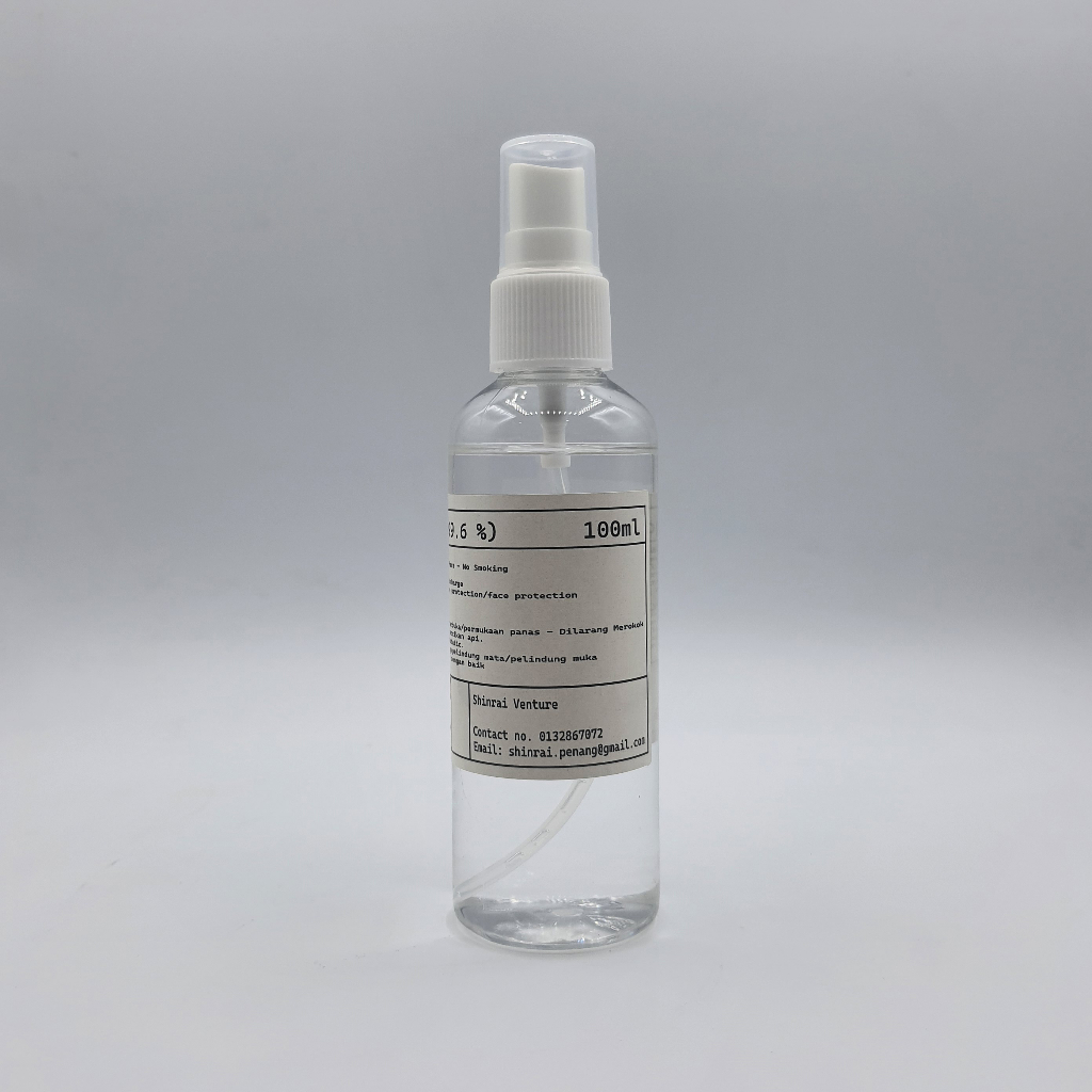 Isopropyl Alcohol (IPA) 99.6 Transparent Spray/Squeeze bottle 100ml