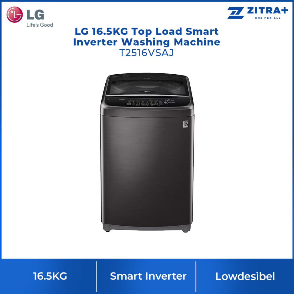 LG 16.5KG Top Load Smart Inverter Washing Machine Platinum T2516VSAJ