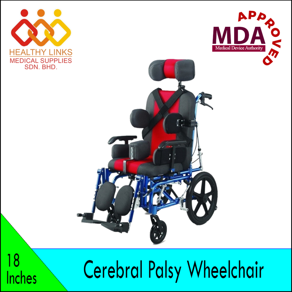 [same Day Delivery] Aluminium Cerebral Palsy Wheelchair 14 Inches