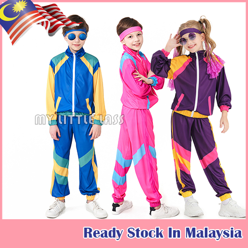 MYLITTLELASS Children Retro 80s Hippop Dance Sportwear Kids Dress Up — free download