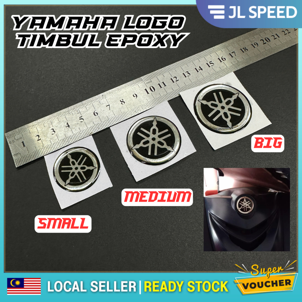 YAMAHA EPOXY LOGO STICKER TIMBUL 3D SMALL / MEDIUM / BIG Shopee