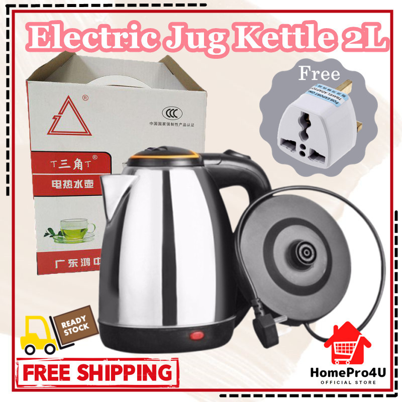 Stainless Steel Automatic Electric Jug Kettle 2L 电热水壶 热水壶 Cerek Elektrik Water Heaters Shopee
