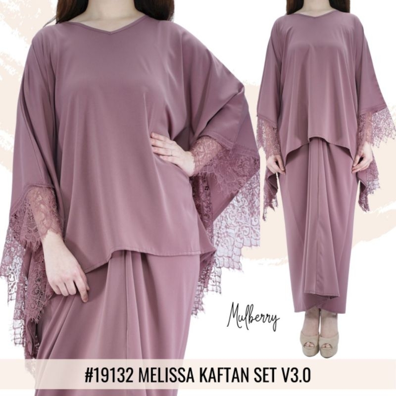 New Design Melissa Kaftan Set Instant Pario Set 2023 Ready Stock