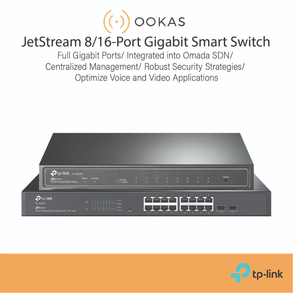 TP-LINK JetStream 8/16-Port Gigabit Smart Switch (VLAN/QOS/ACL/L2 ...