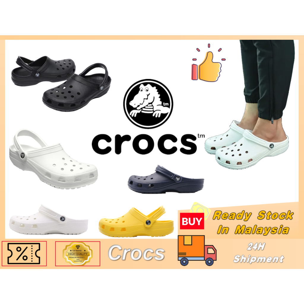 Crocs Classic Clog Hole Shoes croc Beach Thickened Slippers Breathable ...