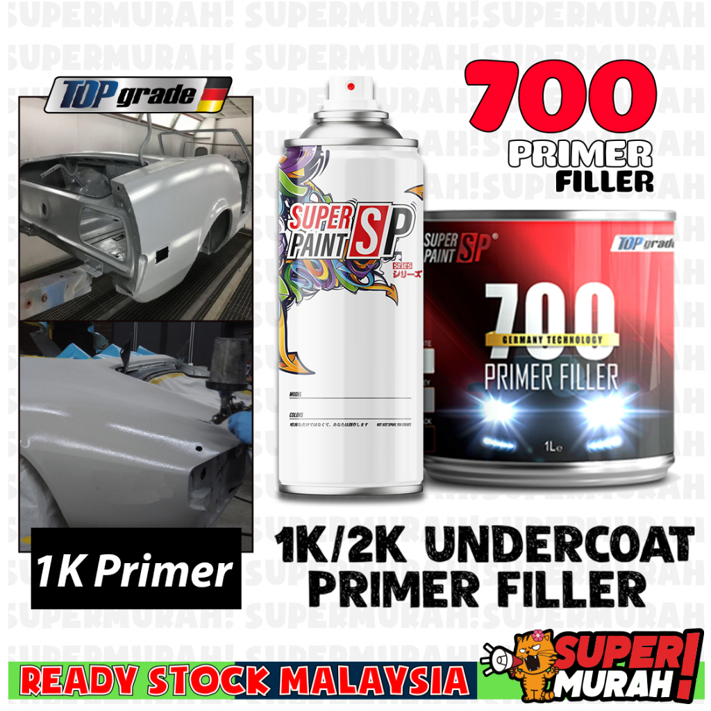 SP700 1K Primer Filler Undercoat Automotive Paints (Grey) 1Liter