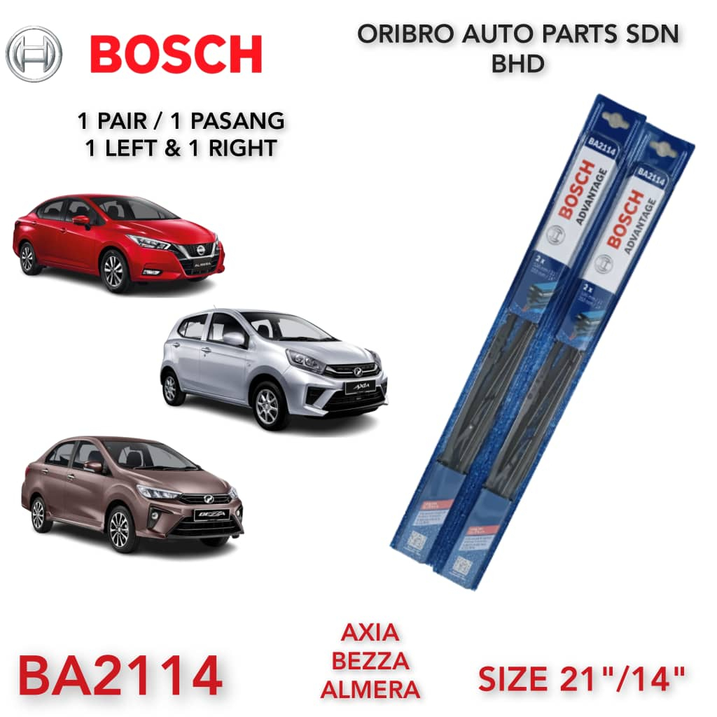 1 PAIR Perodua Bezza Car Windscreen Windshield Wiper Size 21
