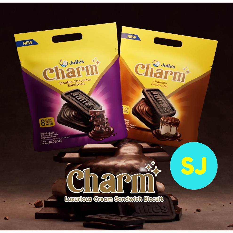 Julie's Charm Sandwich (Double Chocolate / Tiramisu) 172g (8 convi ...