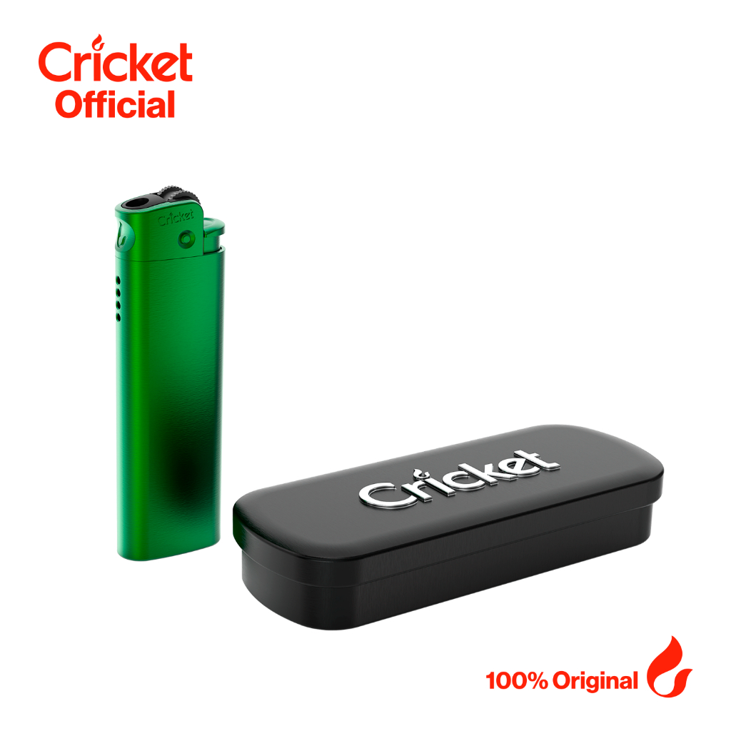 Cricket Deluxe Metal Lighter Green Shopee Malaysia