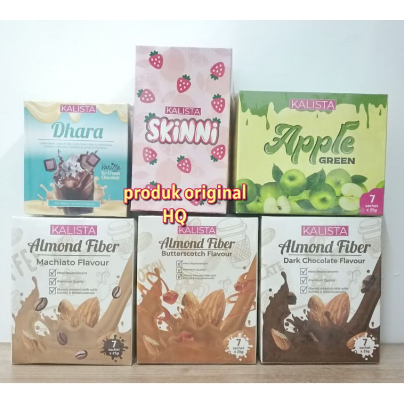 Kalista almond fiber [ kurus cantik luar dalam ] 7SACHET Shopee Malaysia