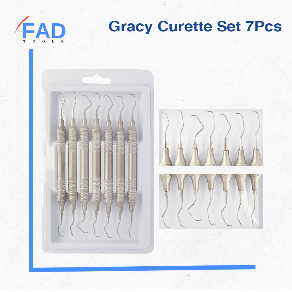 Gracey Curettes Set Of 7 Periodontal Bone Curettes Stainless Steel