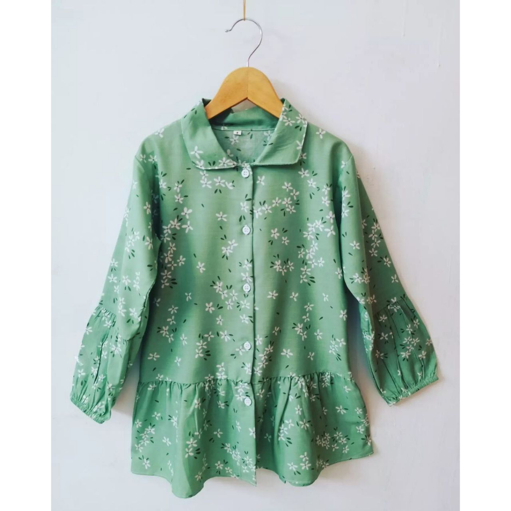 [2-12Y] DRESS LONG SLEEVE BLOUSE RAYA CUN KAIN COTTON | Shopee Malaysia