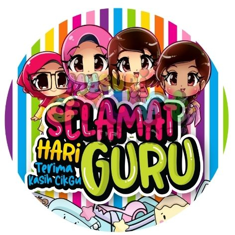 Mysuri Sticker Bulat Selamat Hari Guru | Sticker Teacher's day | Shopee ...