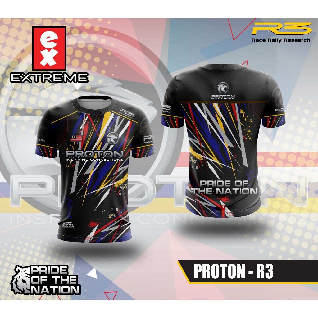 Proton Malaysia R3 Design Sublimation Jersey | Shopee Malaysia