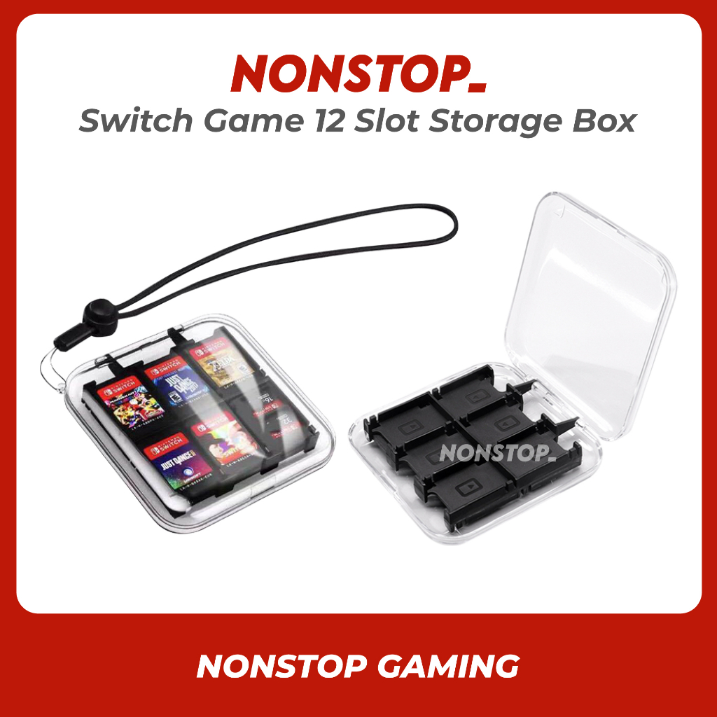 Nintendo Switch Game Card Storage Box 12 Slot Game Disc TF Card Holder