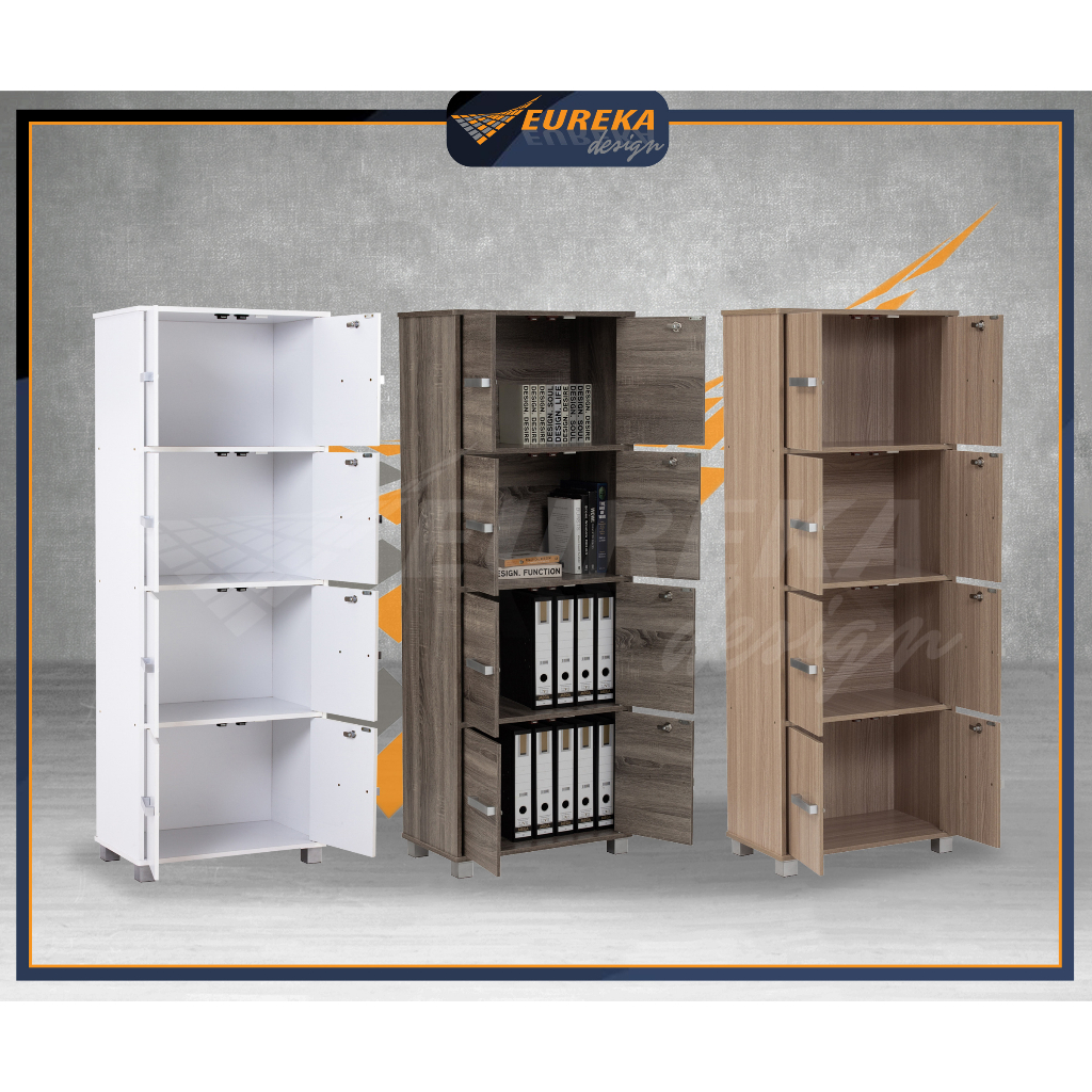 [INSTALLATION SERVICE] 8 Door Storage Cabinet Box Lock Wood / Almari ...